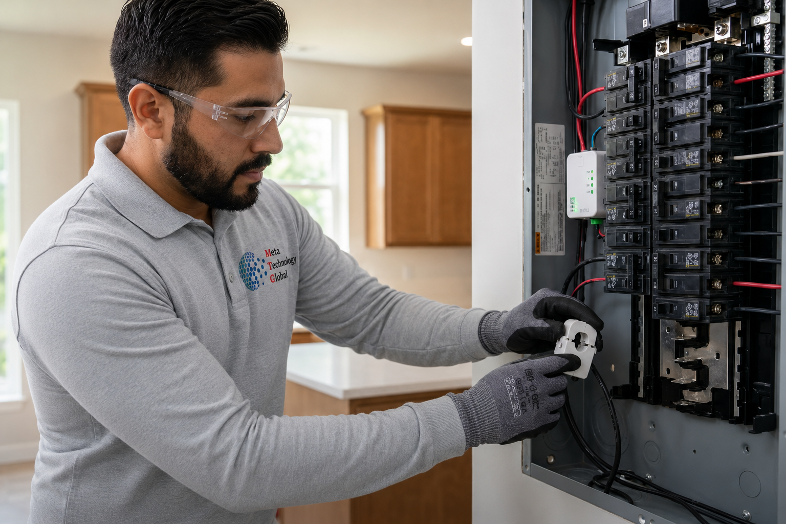 Instalación del sensor en tablero eléctrico