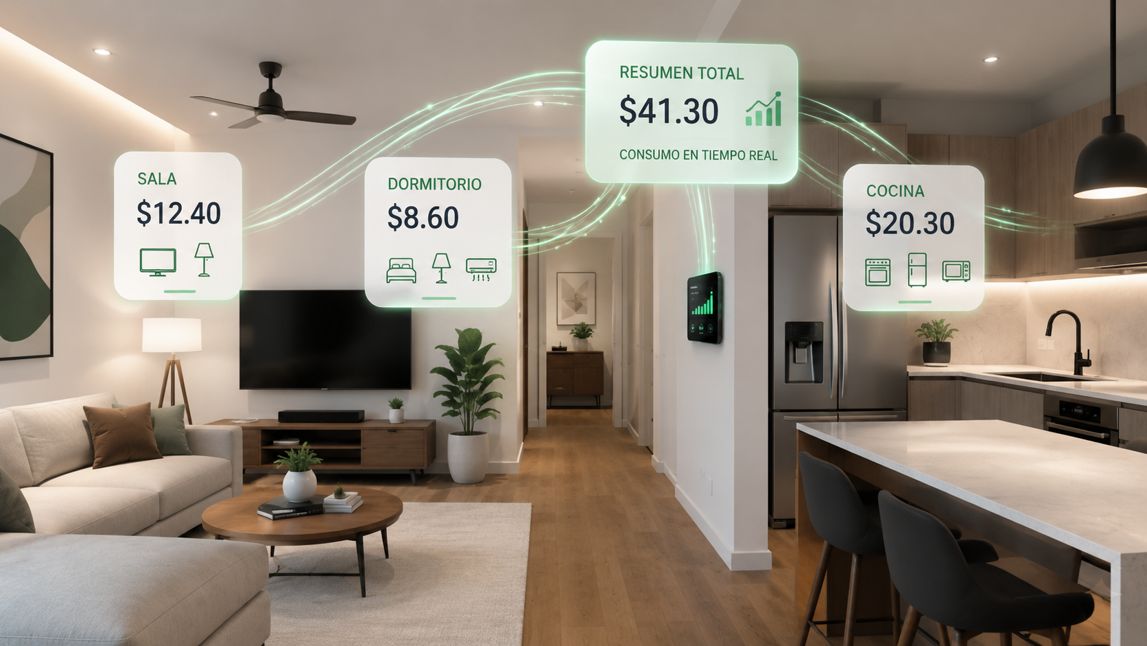 Monitoreo de consumo eléctrico por zona del hogar en tiempo real