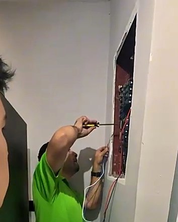 MTG technician installing the sensor